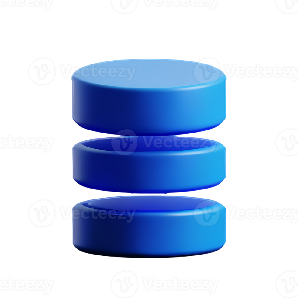 database 3d rendering icon illustration png