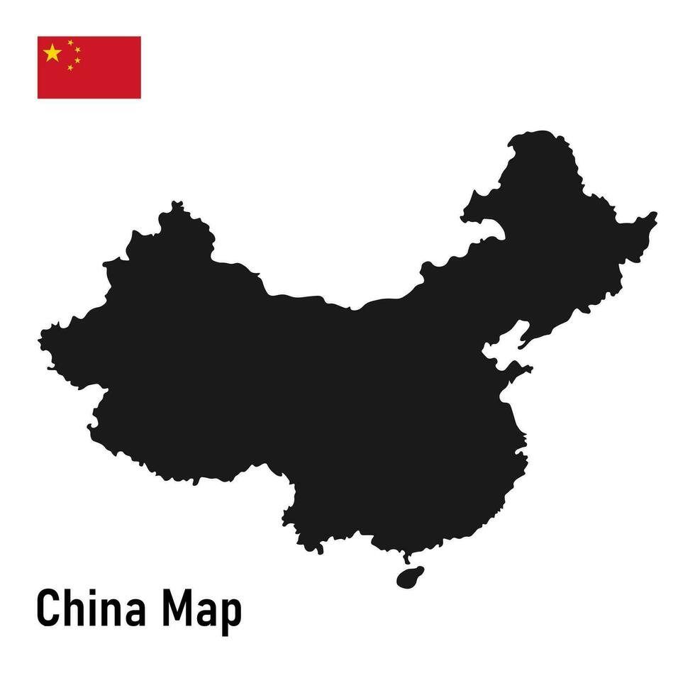China flat map. Vector isolated