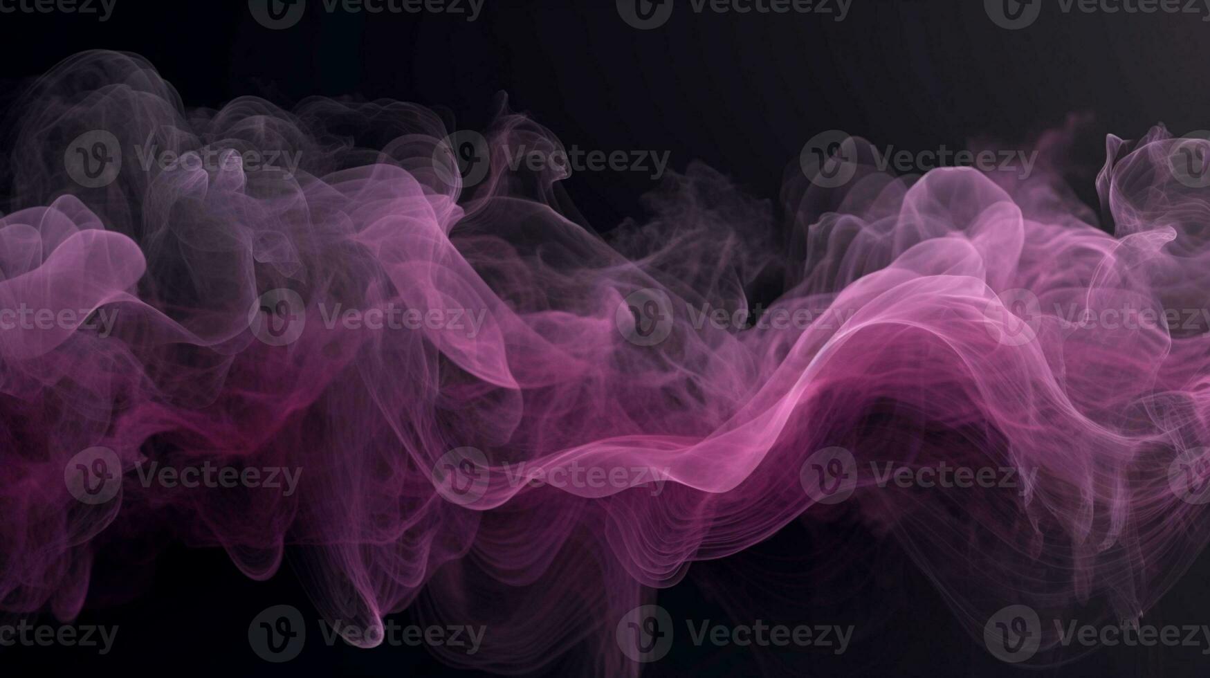 Misty Pink, Magenta, and Purple Swirls on Dark Background AI Generated photo