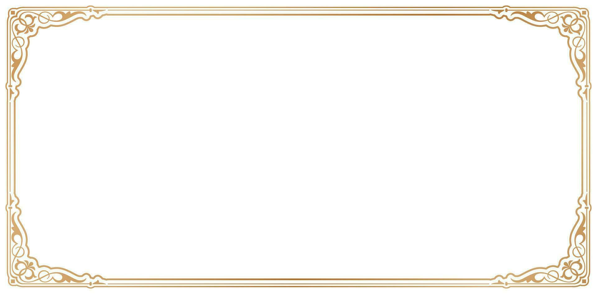 vector illustration Elegantly golden corner frame ornamental designs isolated for certificate of completion template, Presentations, User interface ads, Layouts, collages, place text of advertisements