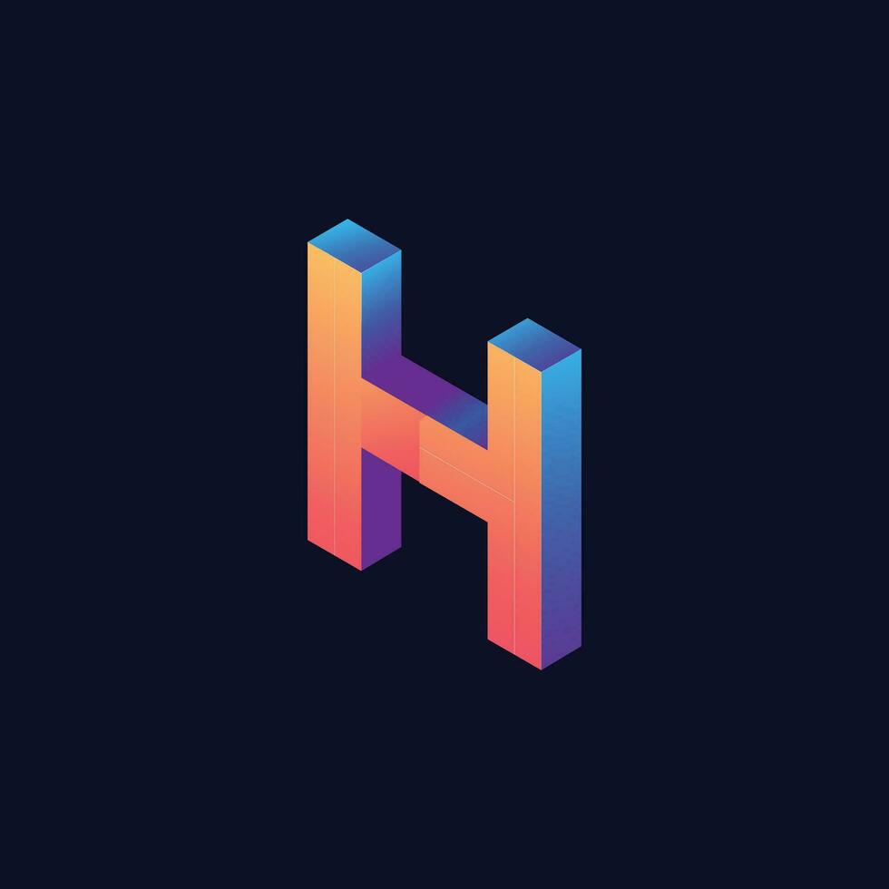 Modern creative letter H vector logo design