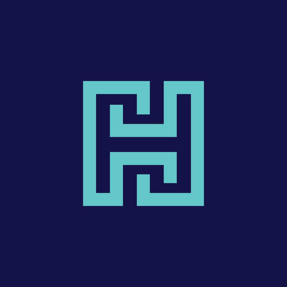 Modern creative letter H vector logo design