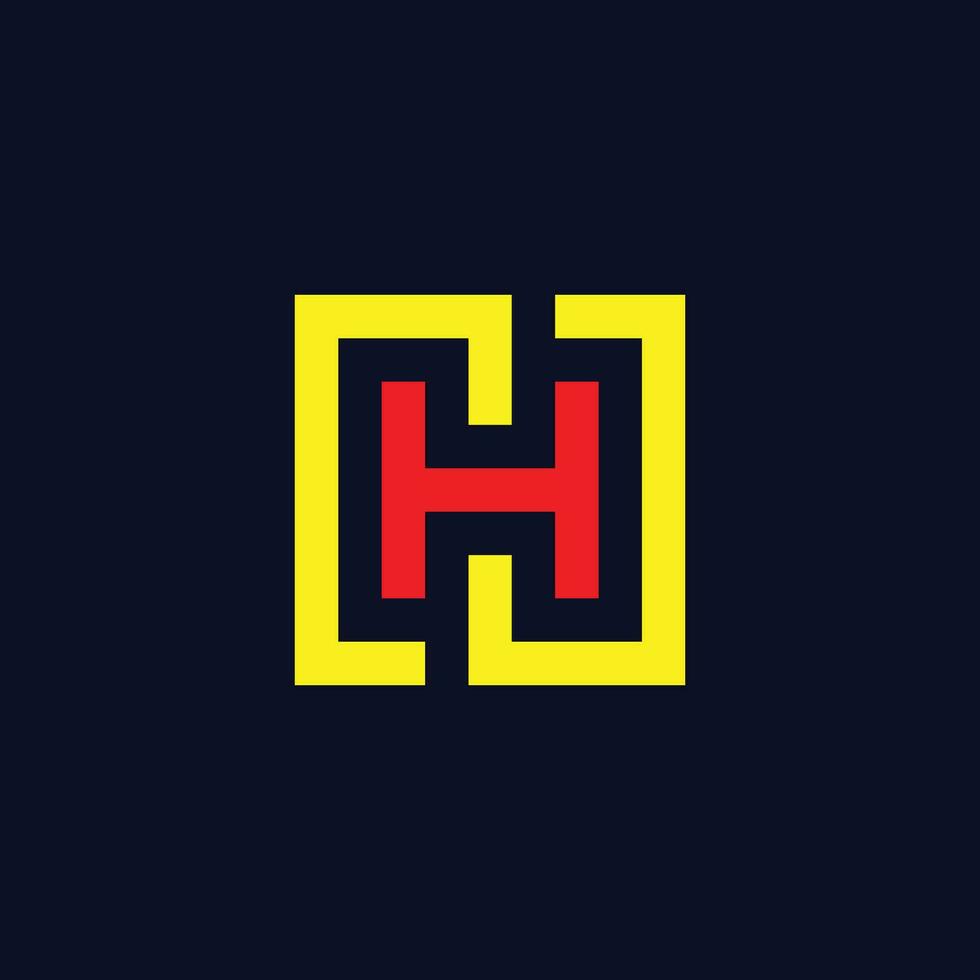 abstract letter H monogram logo design vector