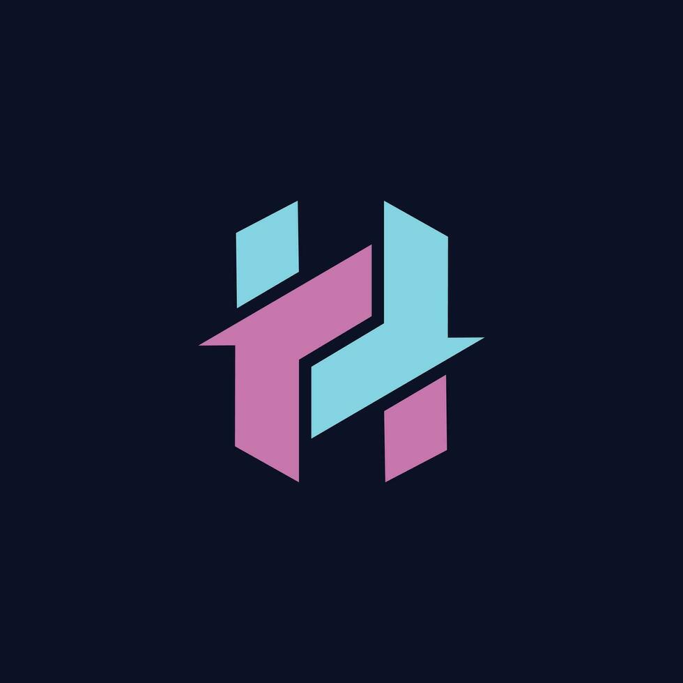 inicial letra h logo para negocio vector