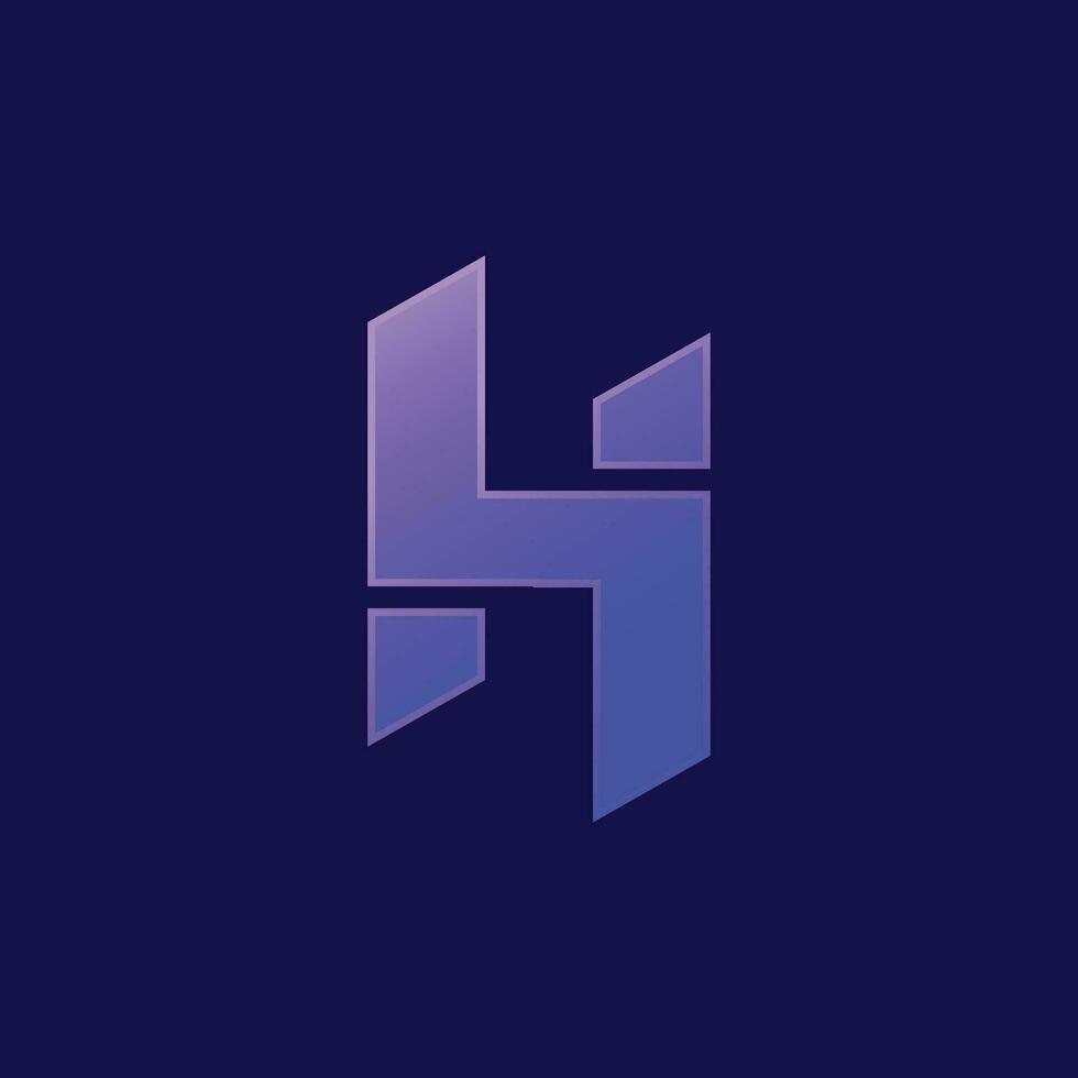 letter H logo icon vector illustration template