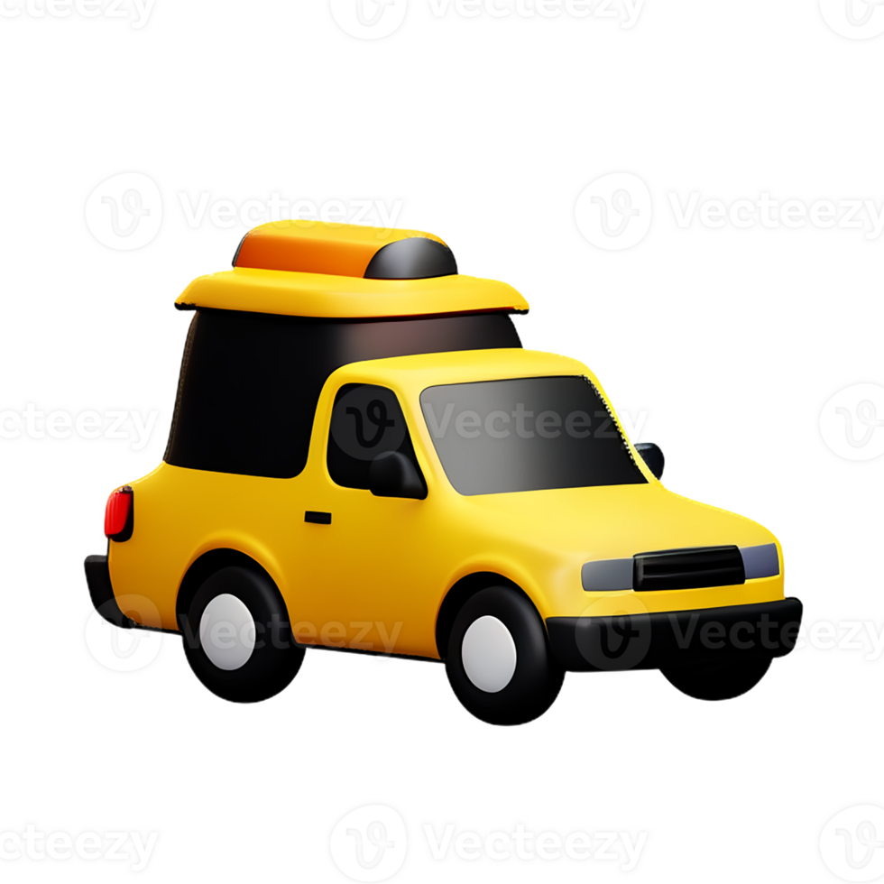 taxi 3d rendering icon illustration png