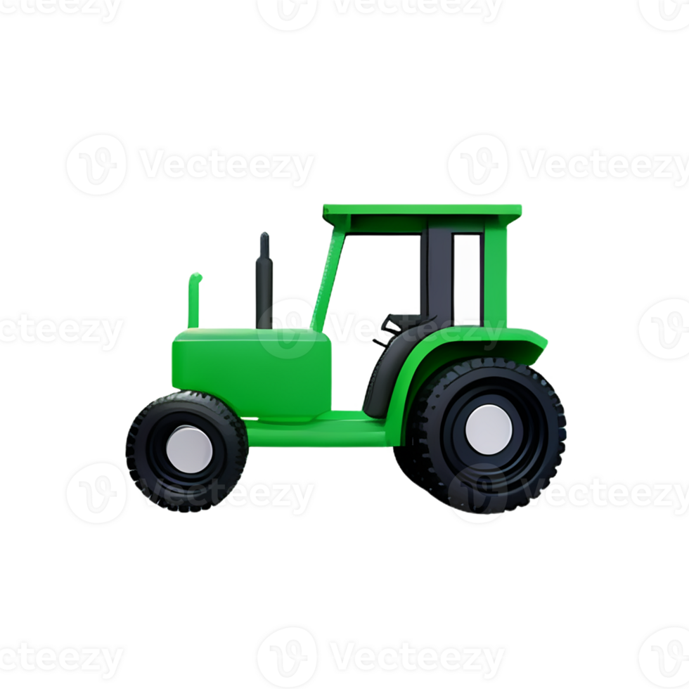 tractor 3d rendering icon illustration png