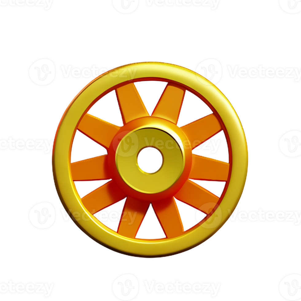 wheel 3d rendering icon illustration png