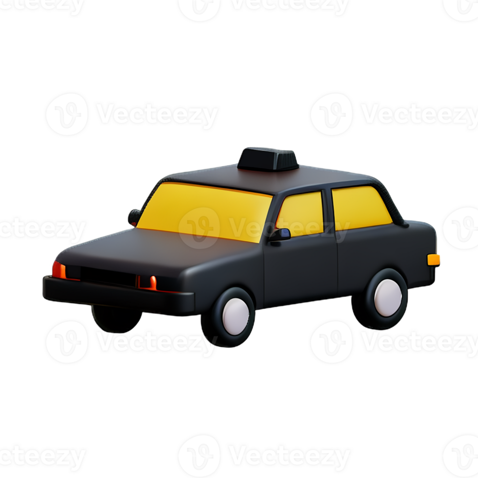 taxi 3d rendering icon illustration png
