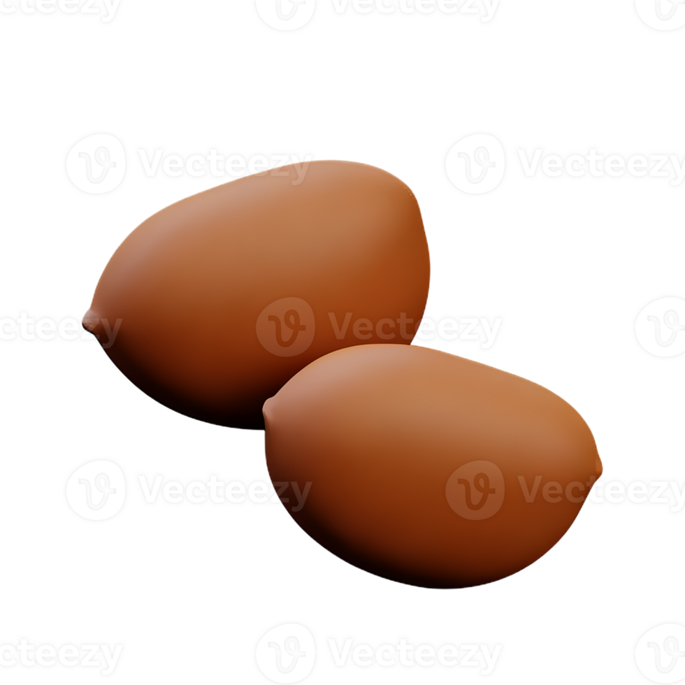 nuts 3d rendering icon illustration png