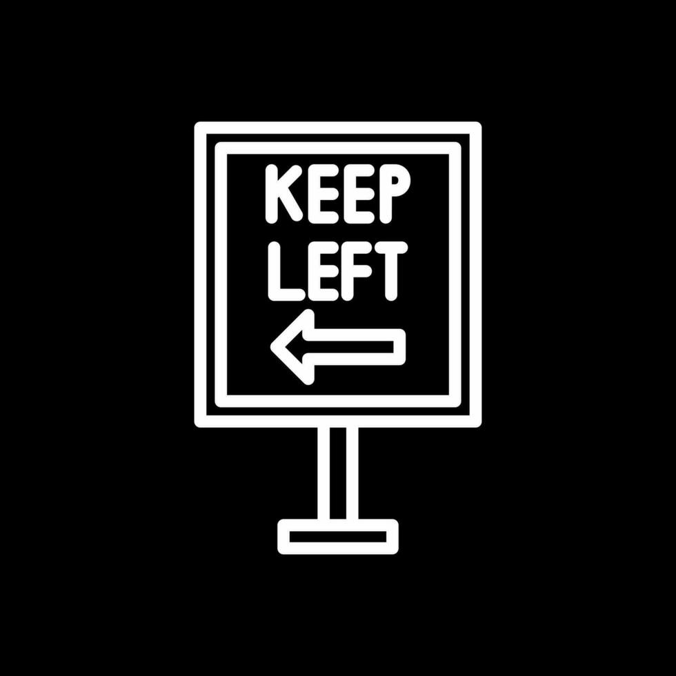 Keep Left Vector Icon Design