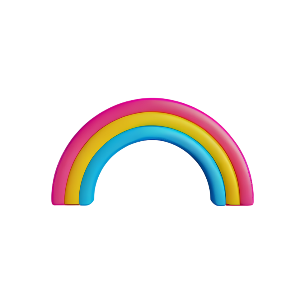 boho rainbow 3d rendering icon illustration png