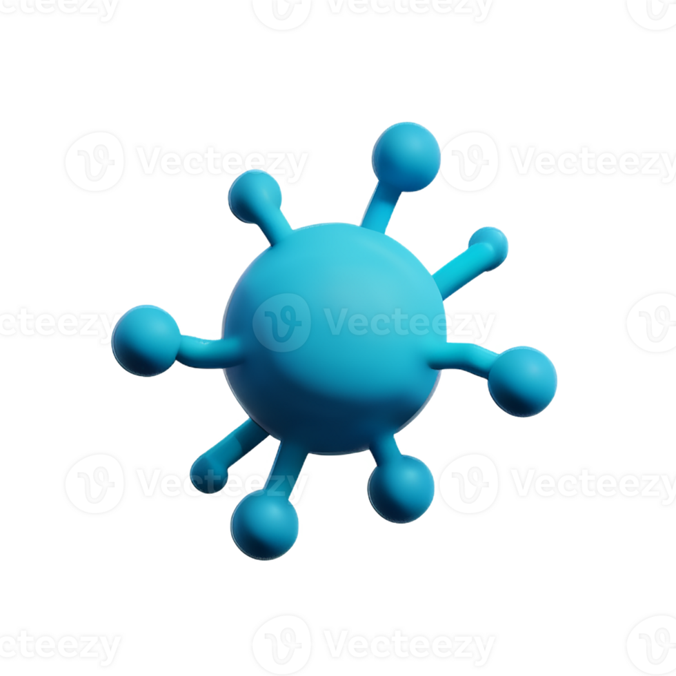 virus 3d le rendu icône illustration png