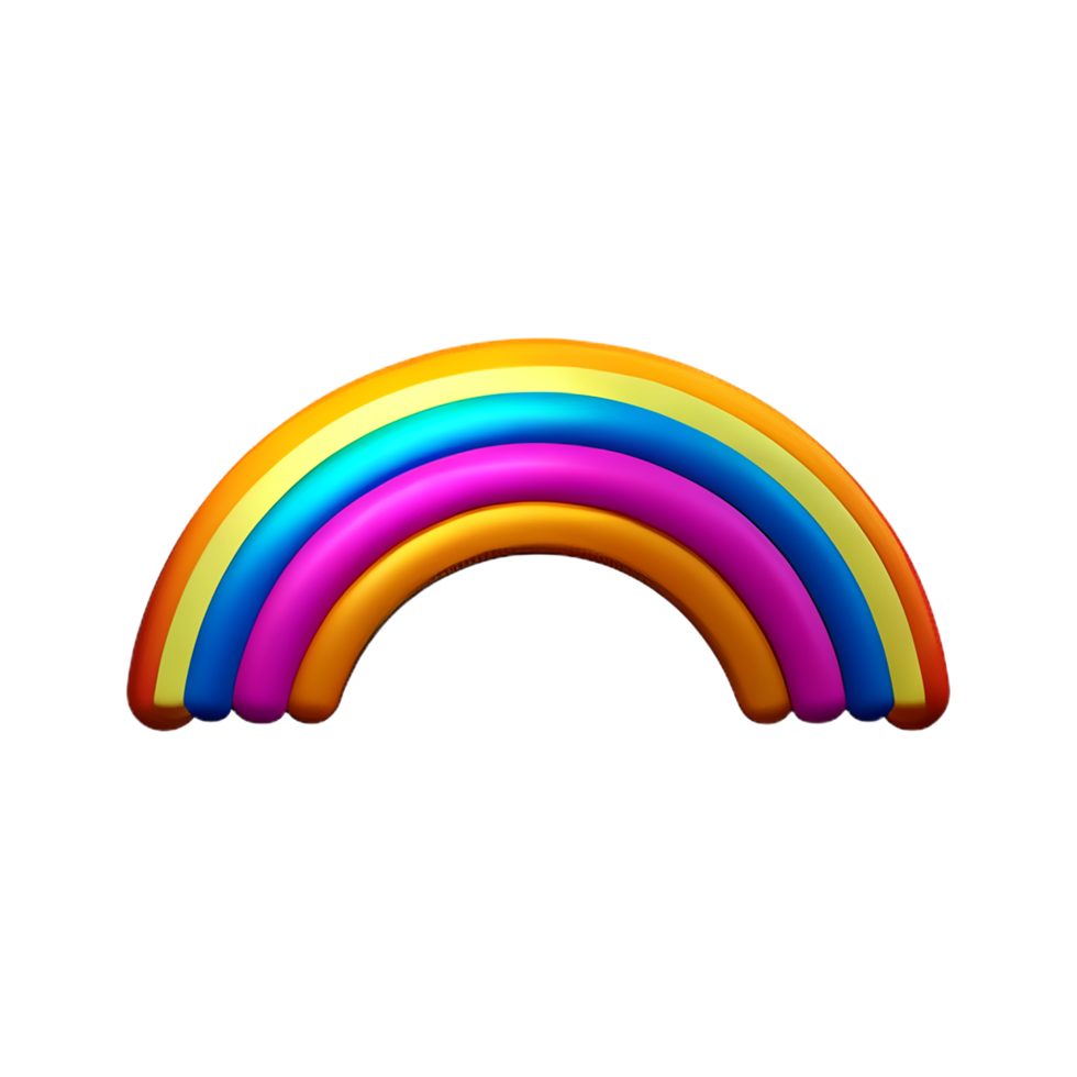 boho rainbow 3d rendering icon illustration png