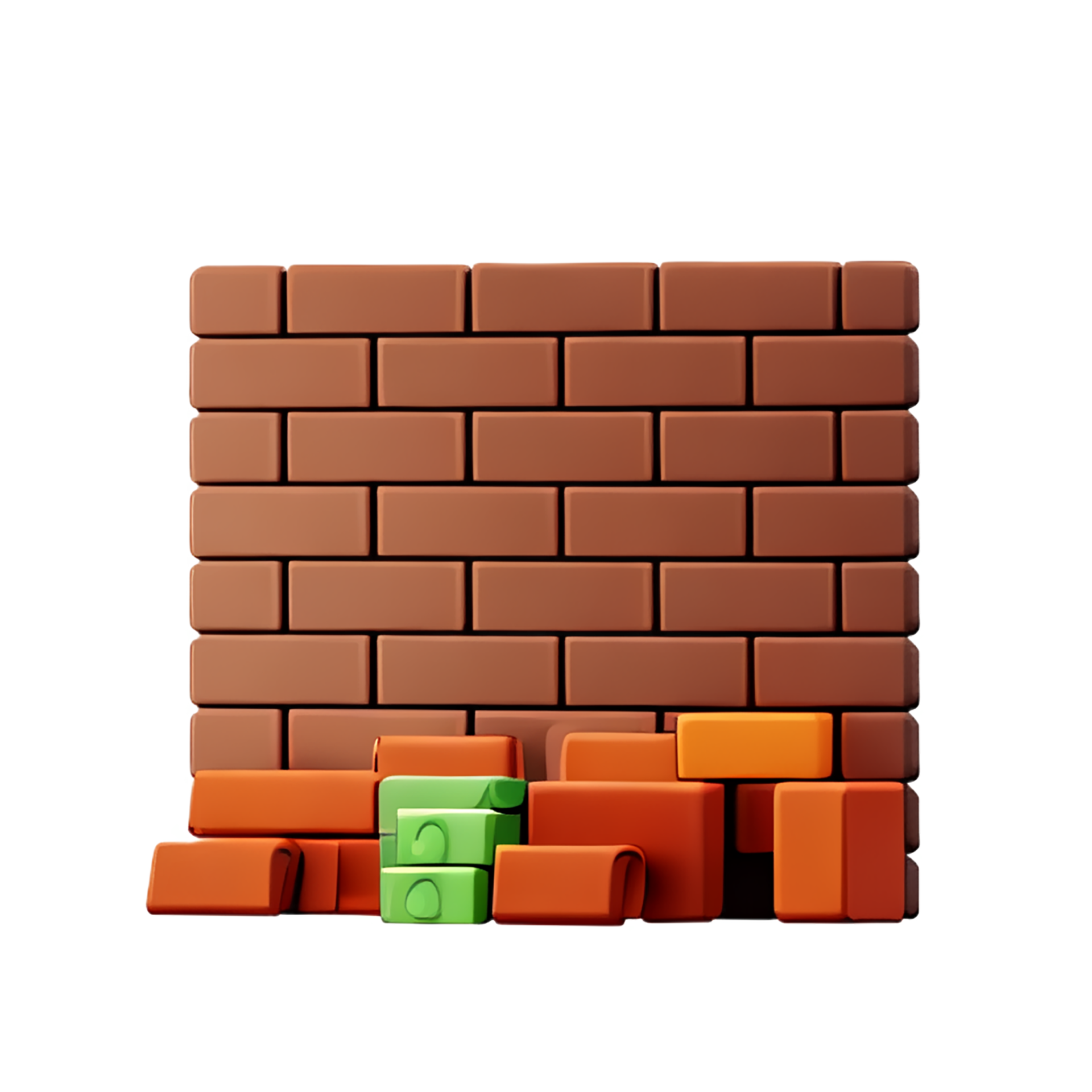 brick wall 3d rendering icon illustration 28713123 PNG