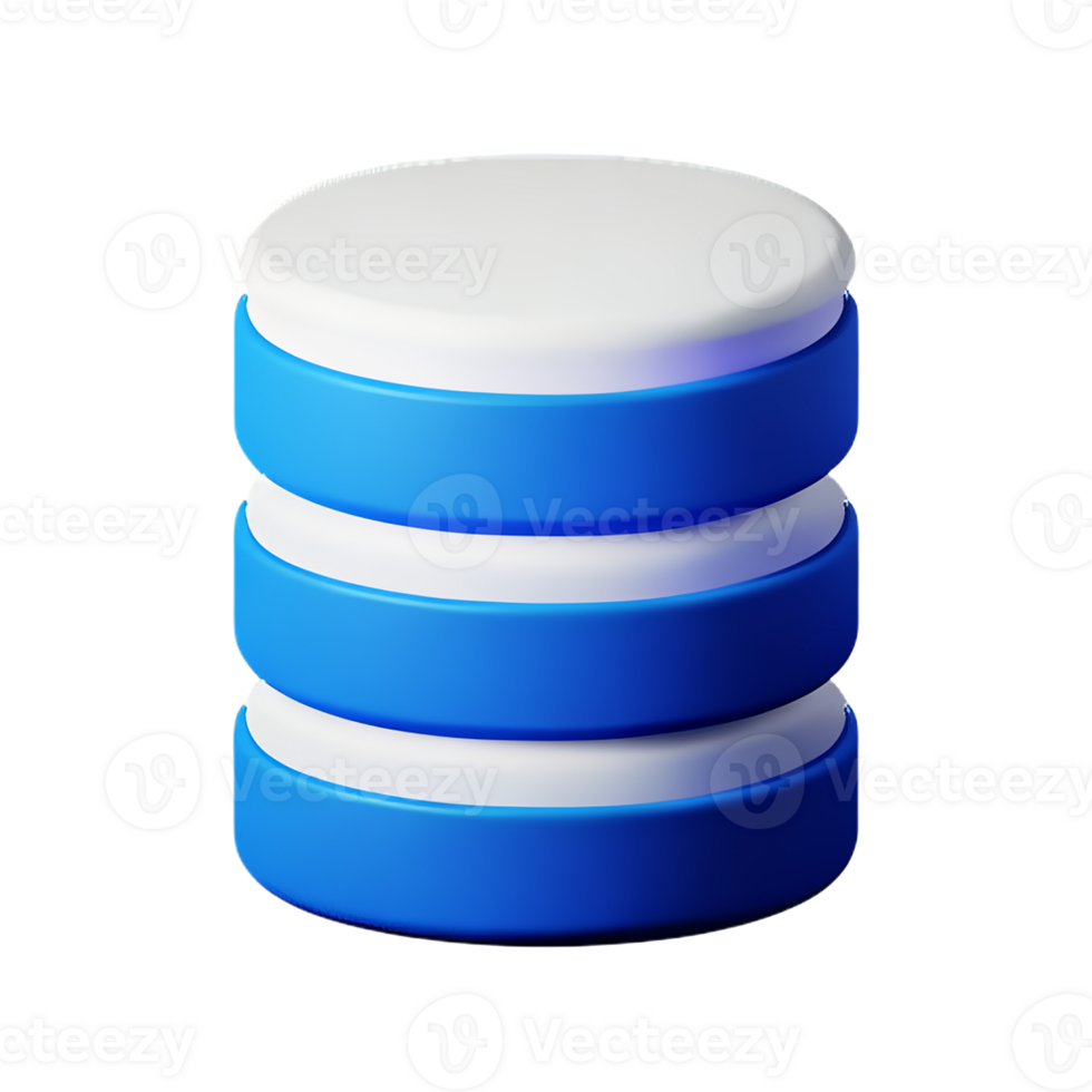 database 3d rendering icon illustration png