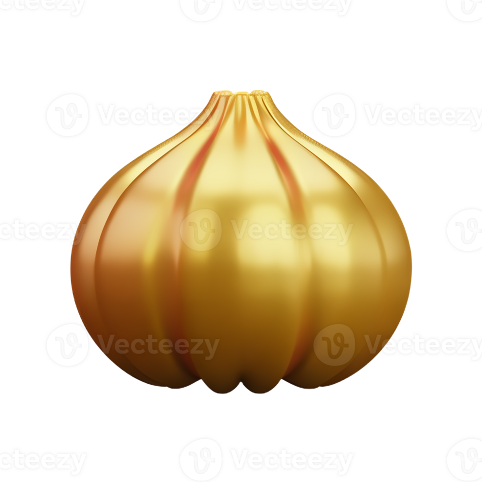 garlic 3d rendering icon illustration png