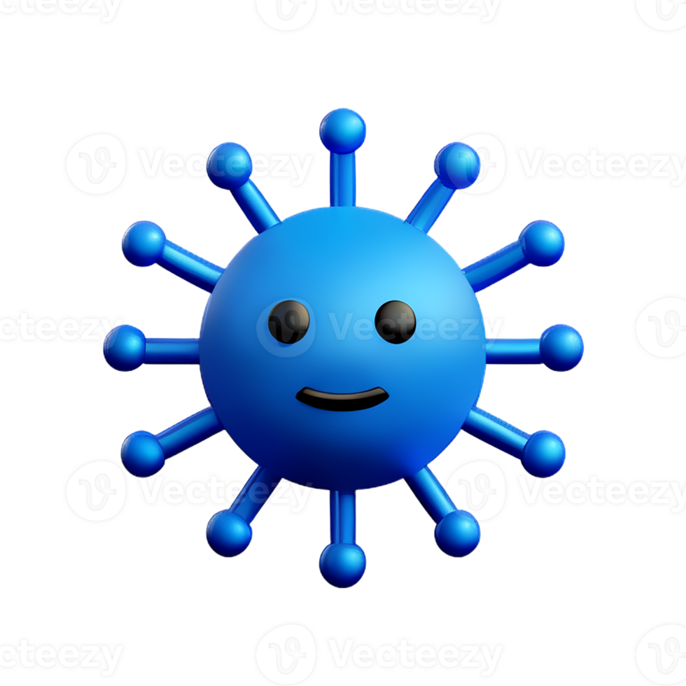 virus 3d representación icono ilustración png