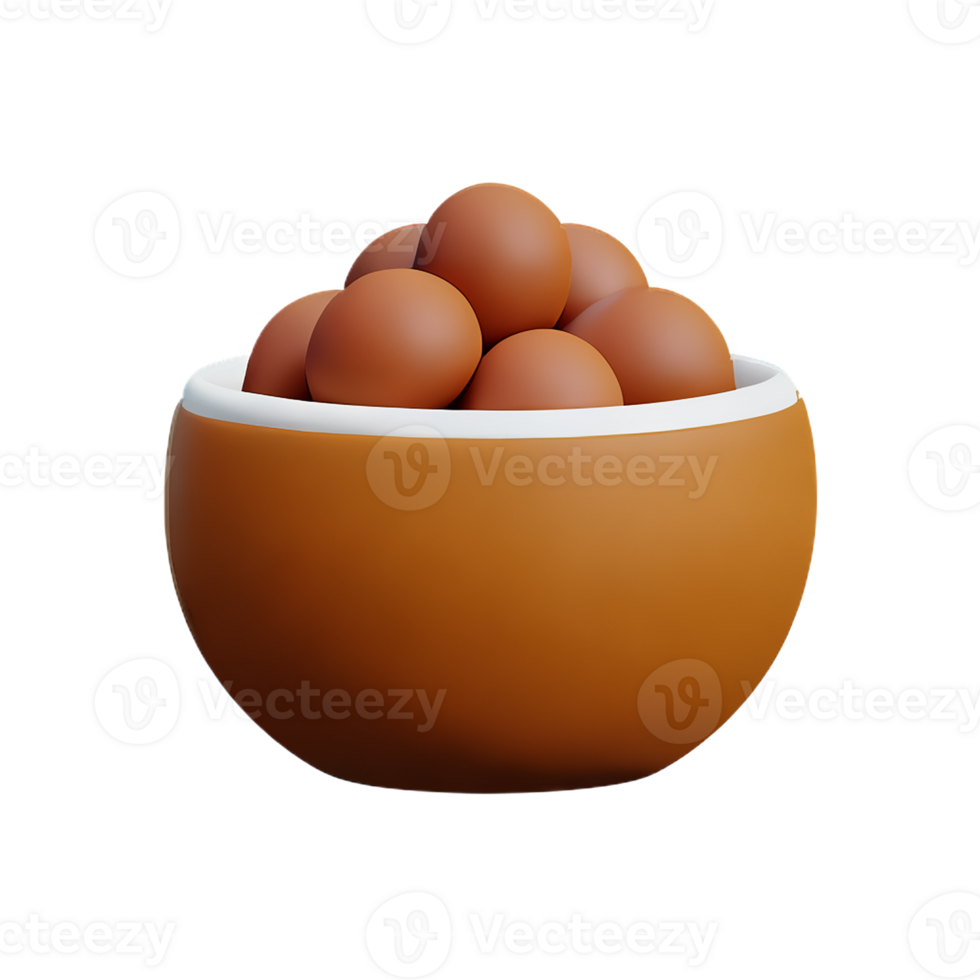 nuts 3d rendering icon illustration png
