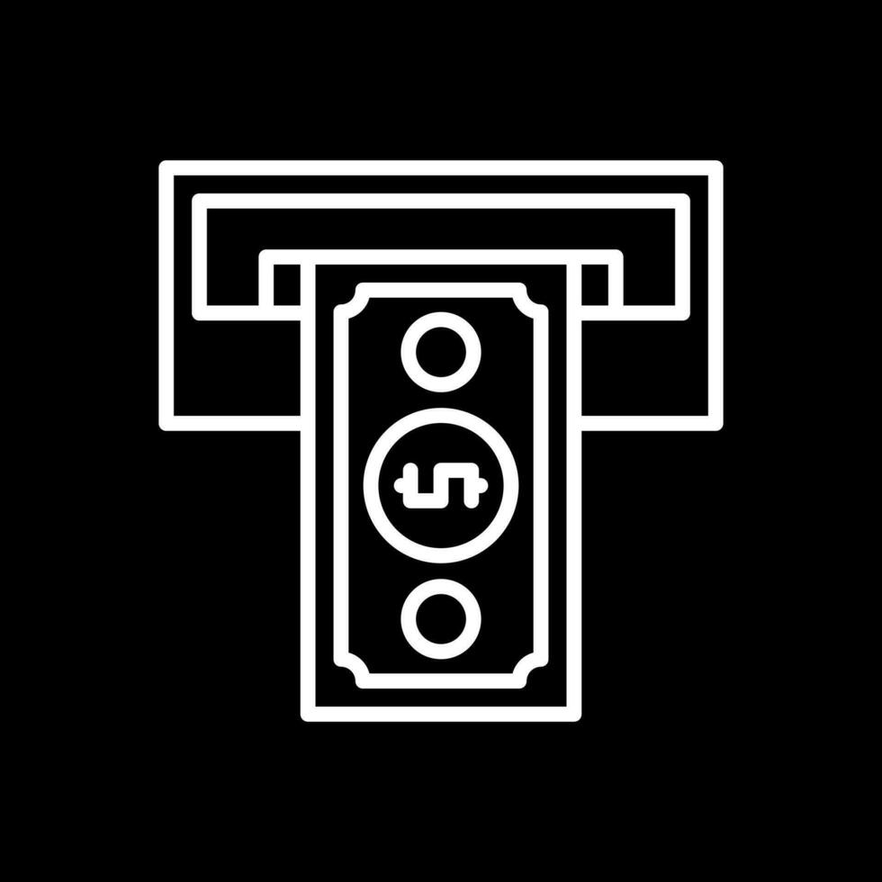 Cash withdrawal Vector Icon Design