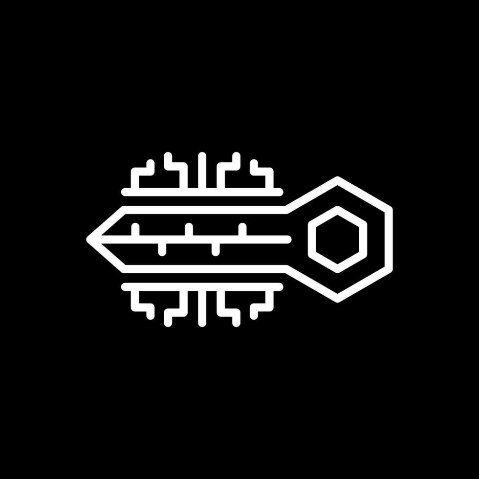 Digital key Vector Icon Design