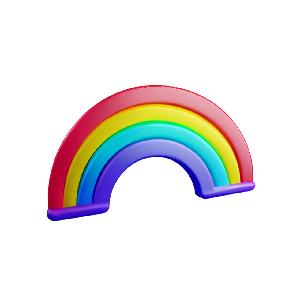 boho rainbow 3d rendering icon illustration png