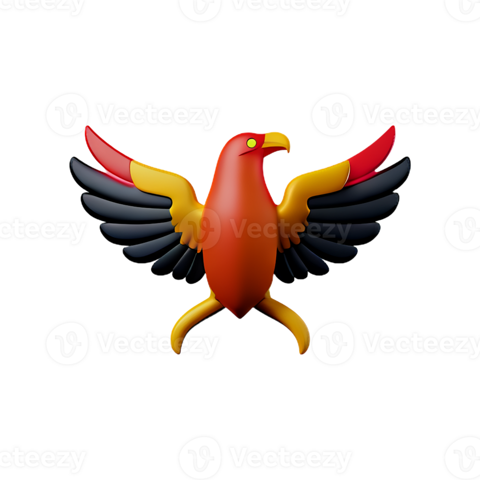 phoenix 3d rendering icon illustration png