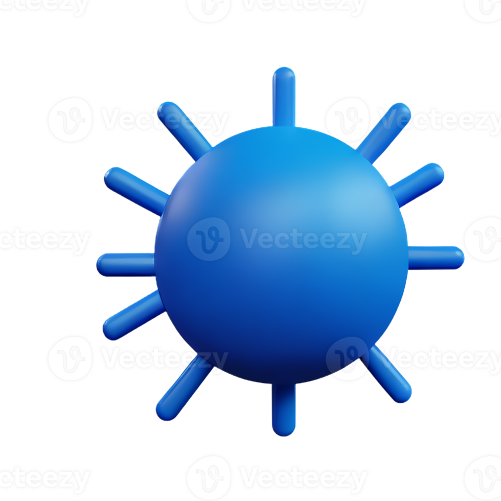 virus 3d representación icono ilustración png