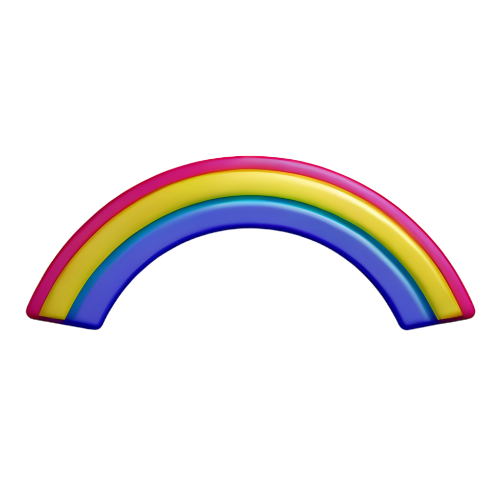 boho rainbow 3d rendering icon illustration png