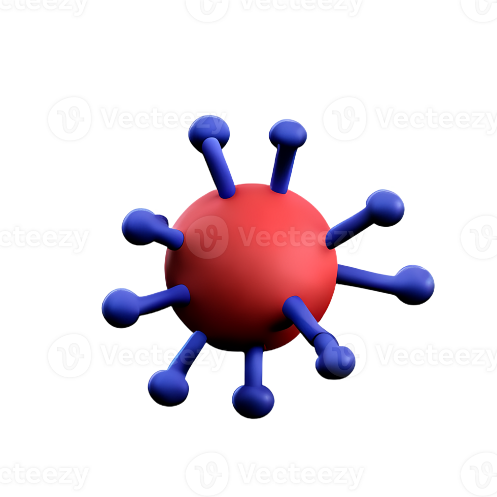 virus 3d le rendu icône illustration png