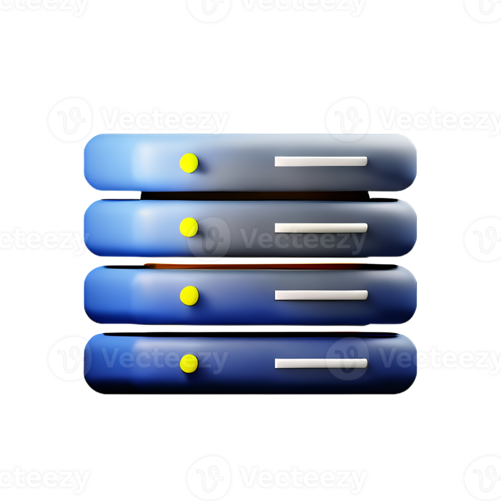 database 3d rendering icon illustration png