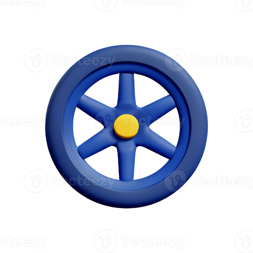 wheel 3d rendering icon illustration png
