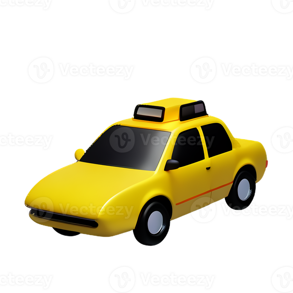 taxi 3d rendering icon illustration png