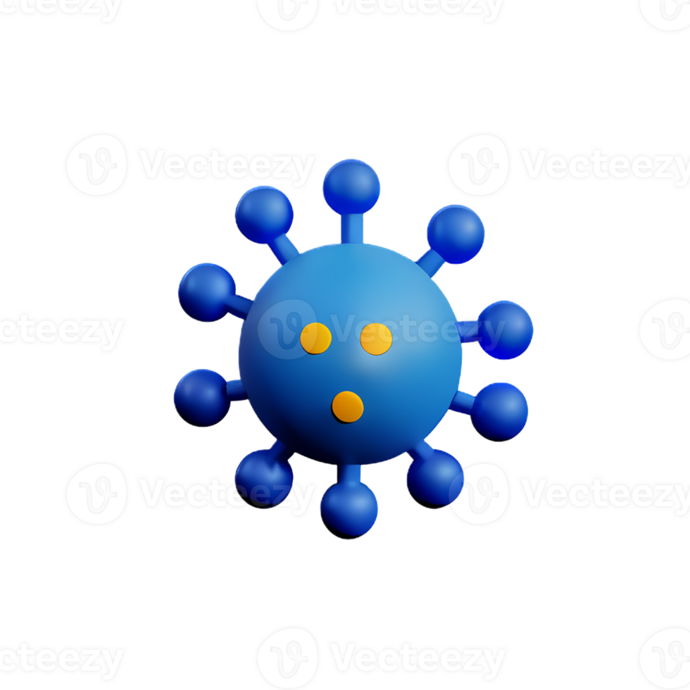 virus 3d le rendu icône illustration png