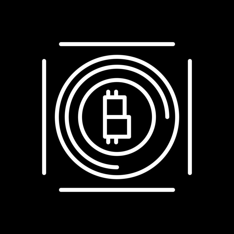 diseño de icono de vector de bitcoin