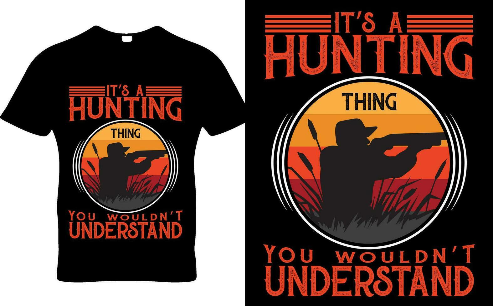Hunting t-shirt design vector