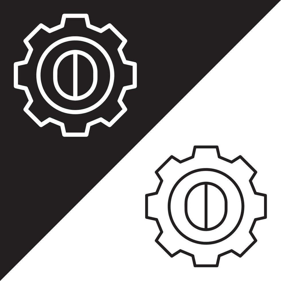 Gear or setting icon. Setting vector icon from Artificial Intelligence collection. Outline style gear wheel icon.