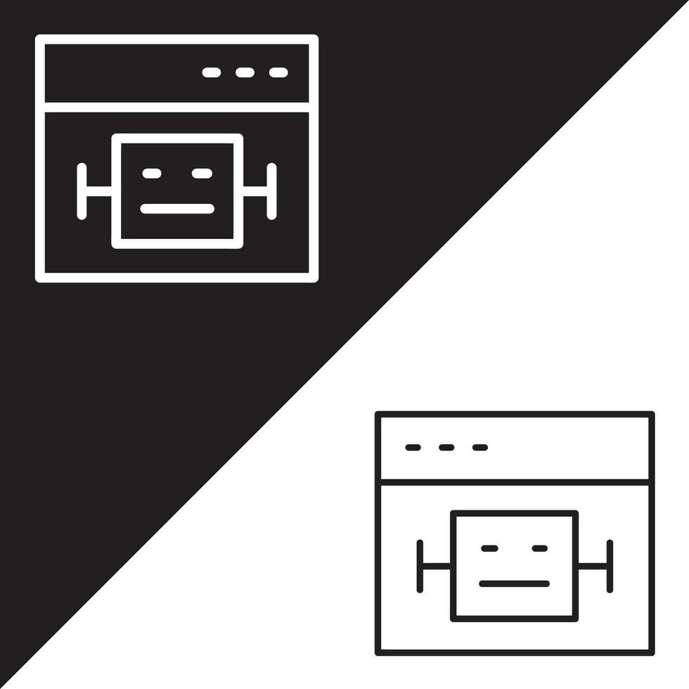 Website icon. Web vector icon from Artificial Intelligence collection. Outline style Website icon.