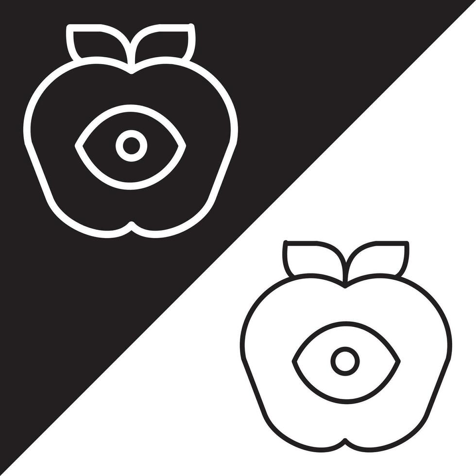 Apple icon. Apple vector icon from Artificial Intelligence collection. Outline style Apple icon.