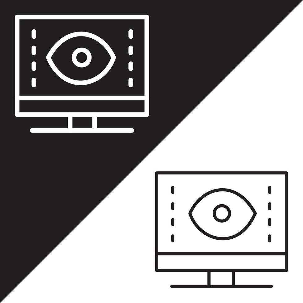 Computer, Monitor or TV icon. Computer vector icon from Artificial Intelligence collection. Outline style Monitor,Computer or TV icon.