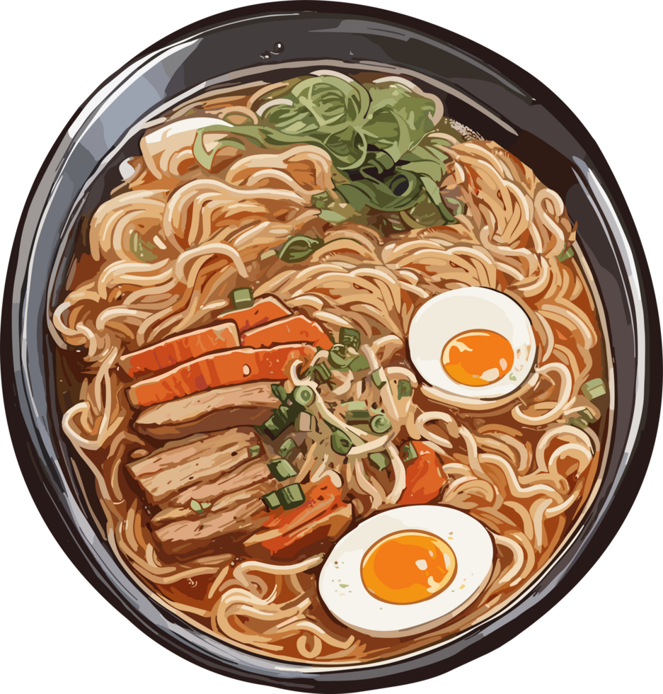 umami scatenato assaporando il ricchezza di ramen ai generativo png