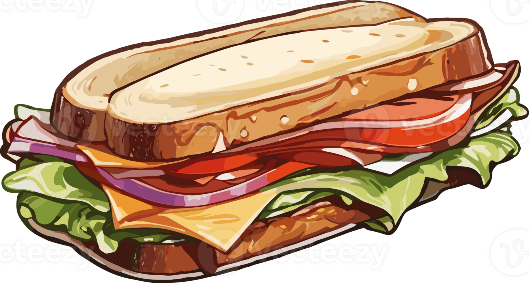 Savoring Every Bite The Joy of a Well-Crafted Sandwich AI Generative png
