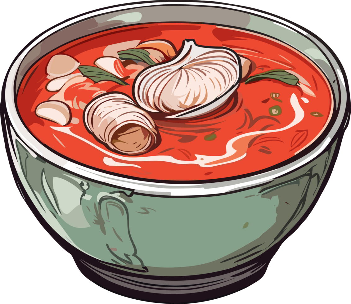 A Taste of Seoul Showcasing Kimchi Soup AI Generative png