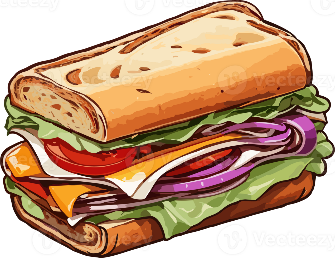 Savoring Every Bite The Joy of a Well-Crafted Sandwich AI Generative png