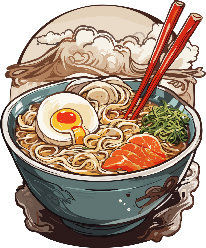 Umami entfesselt genießen das Reichtum von Ramen ai generativ png