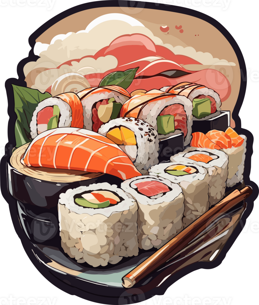 Culinary Craftsmanship The Timeless Appeal of Sushi AI Generative png