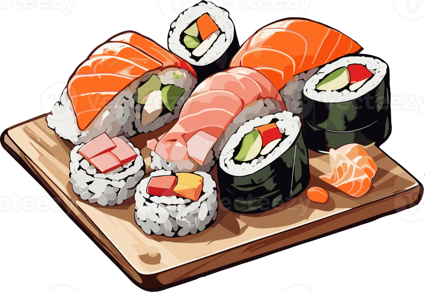 Culinary Craftsmanship The Timeless Appeal of Sushi AI Generative png