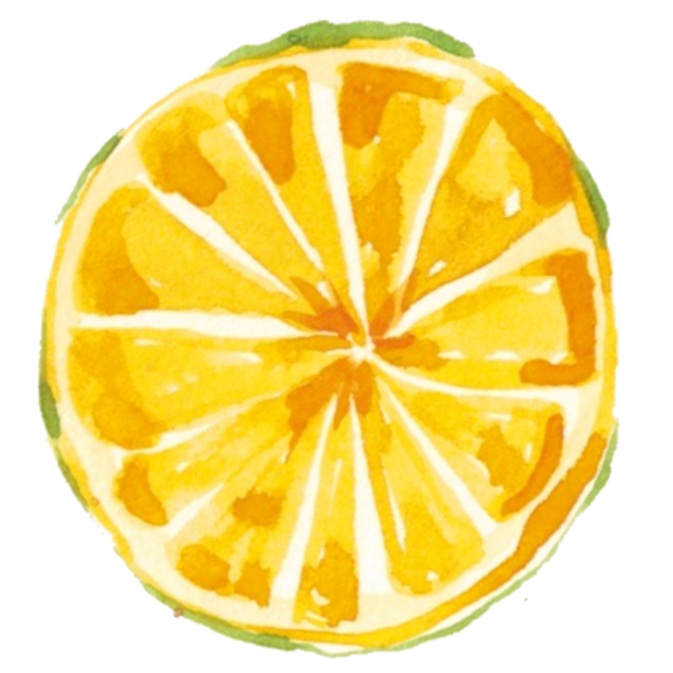 Lemon Orange watercolor png