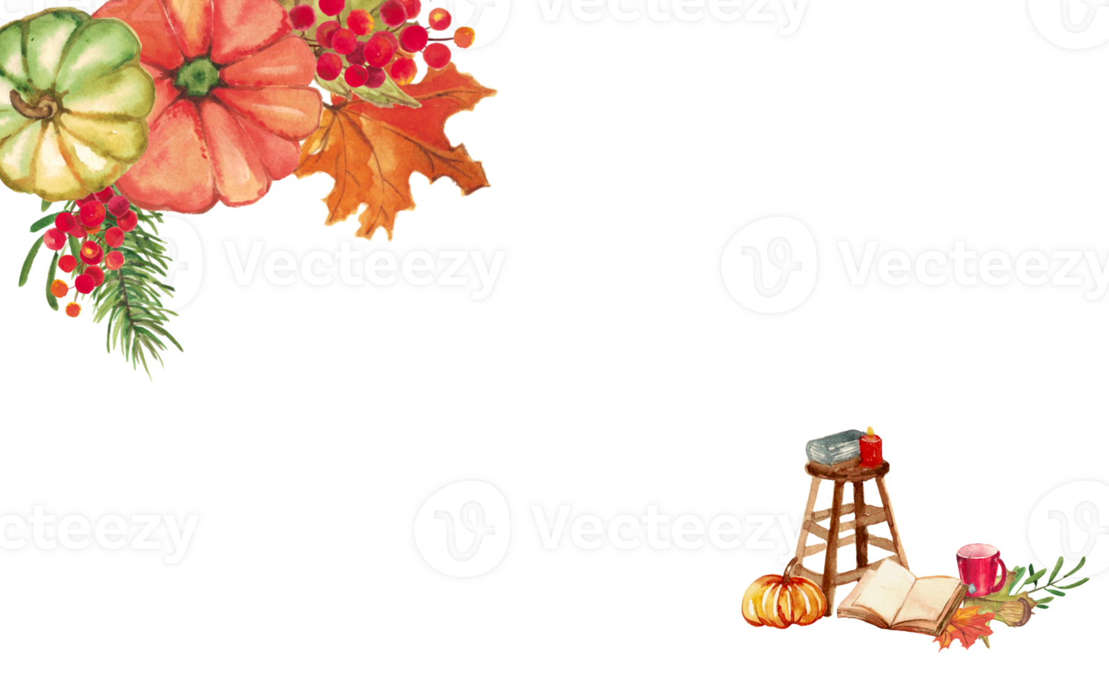 autumn pumpkin season frame png