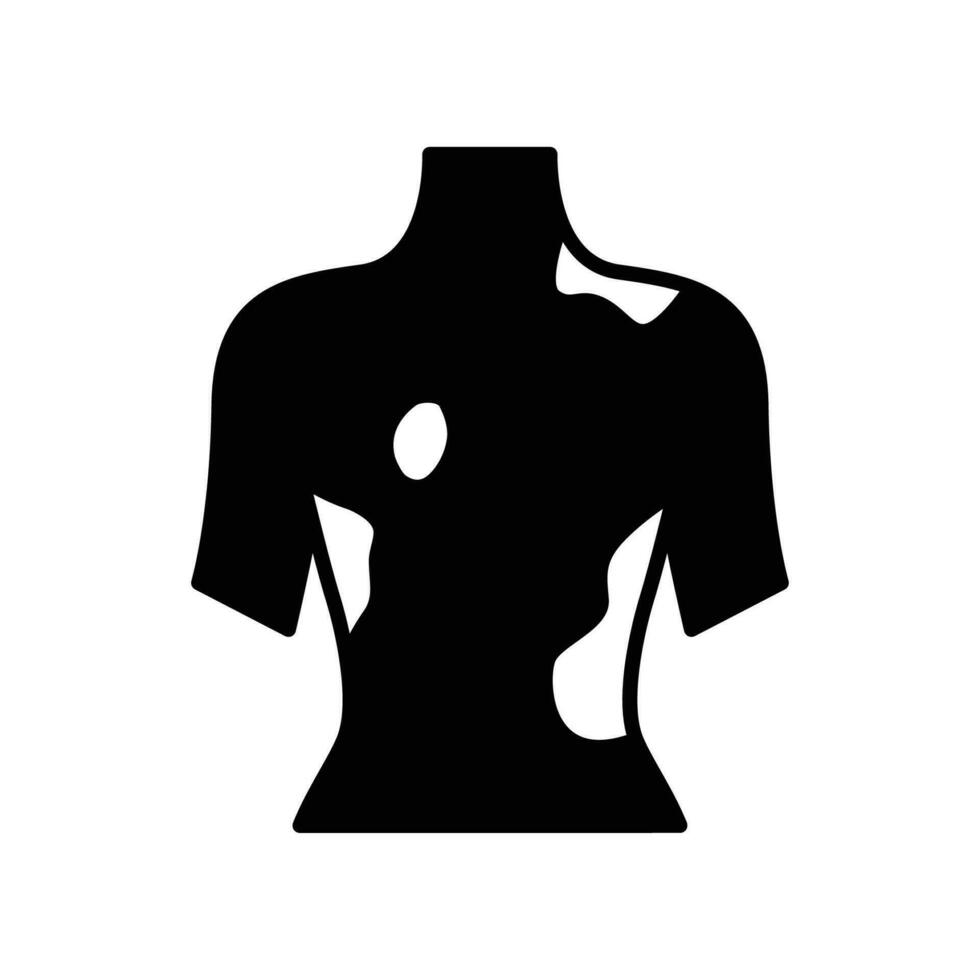Contact Dermatitis icon. Psoriasis, rash, allergic problem. Allergy symptoms Dermatological diseases. eczema body Itchy spots. solid style. Vector illustration. design on white background. EPS 10